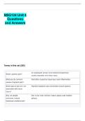NSG124 Unit 4 Questions  and Answers