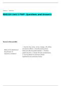 NSG124 Unit 5 PWP- Questions and Answers