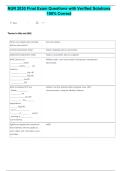 NUR 2030 Final Exam Questions with Verified Solutions  100&percnt; Correct