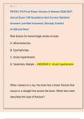 PATHO 370 Final Exam Version A Newest 2026-2027  Actual Exam 100 Questions And Correct Detailed  Answers &lpar;verified Answers&rpar; &vert;Already Graded  A&plus;&vert;&vert;Brand New&excl; 