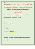 PATHO 370 Midterm Exam Version a Newest 2026-2027  Actual Exam 170 Questions And 100&percnt;Correct Detailed  Answers &lpar;verified Answers&rpar; &vert;Already Graded  A&plus;&vert;&vert;Brand New&excl;&excl; 