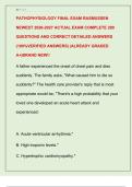 PATHOPHYSIOLOGY FINAL EXAM RASMUSSEN  NEWEST 2026-2027 ACTUAL EXAM COMPLETE 280  QUESTIONS AND CORRECT DETAILED ANSWERS  &lpar;100&percnt;VERIFIED ANSWERS&rpar; &vert;ALREADY GRADED  A&plus;&vert;BRAND NEW&excl;&excl;