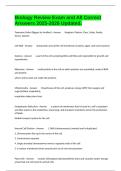 Biology Review Exam and All Correct Answers 2025-2026 Updated&period;