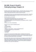 NU 606&period; Exam 6 Gould-s Pathophysiology Chapter 14&period; Questions and Answers