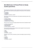 NU-606 Exam -3 PowerPoint & Study Guide Questions Questions and Answers