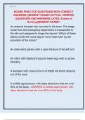 NCSBN PRACTICE QUESTIONS WITH CORRECT  ANSWERS &vert;&vert;NEWEST EXAM&excl;&excl;&excl;&sol;ACTUAL VERIFIED  QUESTIONS AND ANSWERS LATES&comma; Exams of  Nursing&vert;&vert;NEWEST EXAM&excl;&excl;&excl;