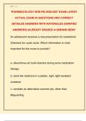   PHARMACOLOGY HESI RN 2026-2027 EXAM LATEST  ACTUAL EXAM 55 QUESTIONS AND CORRECT  DETAILED ANSWERS WITH RATIONALES &lpar;VERIFIED  ANSWERS&rpar; &vert;ALREADY GRADED A&plus;&vert;BRAND NEW&excl;&excl; 