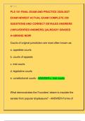 PLS 101 FINAL EXAM AND PRACTICE 2026-2027  EXAM NEWEST ACTUAL EXAM COMPLETE 250  QUESTIONS AND CORRECT DETAILED ANSWERS  &lpar;100&percnt;VERIFIED ANSWERS&rpar; &vert;&vert;ALREADY GRADED  A&plus;&vert;BRAND NEW&excl; 