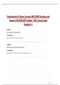 Fundamentals of Diverse Learners-WGU D096 Questions and  Answers &vert;Fall 2026&sol;2027 Update &vert; 100&percnt; Correct Latest  &lpar;Graded A&plus;&rpar;