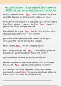 MACRO chapter 11 Questions and Answers  &lpar;100&percnt; Correct Answers&rpar; Already Graded A&plus; 