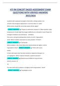 ATI RN CONCEPT BASED ASSESSMENT EXAM  QUESTIONS WITH VERIFIED ANSWERS  2025&sol;2026