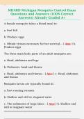MDARD Michigan Mosquito Control Exam  Questions and Answers &lpar;100&percnt; Correct  Answers&rpar; Already Graded A&plus;
