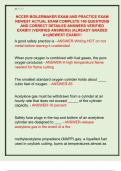 NCCER BOILERMAKER EXAM AND PRACTICE EXAM  NEWEST ACTUAL EXAM COMPLETE 180 QUESTIONS  AND CORRECT DETAILED ANSWERS VERIFIED  EXAM&excl;&excl;&excl; &lpar;VERIFIED ANSWERS&rpar; &vert;ALREADY GRADED  A&plus;&vert;&vert;NEWEST EXAM&excl;&excl;&excl;&excl; 