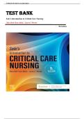 Test Bank for Sole&rsquo;s Introduction to Critical Care Nursing 9th Edition by Mary Beth Flynn Makic &vert;ISBN&colon; 9780443110368&vert; Guide A&plus;