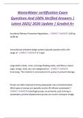 WasteWater certification Exam  Questions And 100&percnt; Verified Answers &vert;  Latest 2025&sol; 2026 Update &vert; Graded A&plus;
