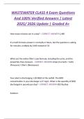 WASTEWATER CLASS 4 Exam Questions  And 100&percnt; Verified Answers &vert; Latest  2025&sol; 2026 Update &vert; Graded A&plus;