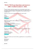 WGU C702 Exam Questions and Answers 100&percnt; Verified Graded A&plus; 2026