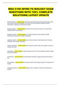 WGU C190 INTRO TO BIOLOGY EXAM  QUESTIONS WITH 100&percnt; COMPLETE  SOLUTIONS&vert; LATEST UPDATE