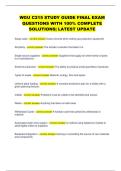 WGU C215 STUDY GUIDE FINAL EXAM  QUESTIONS WITH 100&percnt; COMPLETE  SOLUTIONS&vert; LATEST UPDATE 