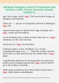 Michigan Mosquito Control 7F Questions and  Answers &lpar;100&percnt; Correct Answers&rpar; Already  Graded A&plus;