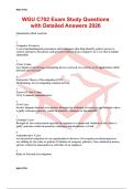 WGU C702 Exam Study Questions with Detailed Answers 2026