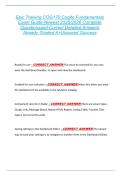 Epic Training COG170 Cogito Fundamentals  Exam Guide Newest 2025&sol;2026 Complete  Questionsand Correct Detailed Answers  Already Graded A&plus;&vert;Assured Success