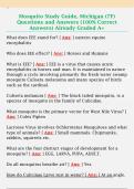 Mosquito Study Guide&comma; Michigan &lpar;7F&rpar;  Questions and Answers &lpar;100&percnt; Correct  Answers&rpar; Already Graded A&plus; 