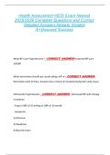 Health Assessment HESI Exam Newest  2025&sol;2026 Complete Questions and Correct  Detailed Answers Already Graded  A&plus;&vert;Assured Success 