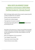 WGU D075 OA NEWEST EXAM  Questions and Answers 2025&vert;2026  Verified Graded A&plus; Already Passed&excl;