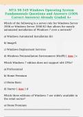 MTA 98-349 Windows Operating System  Fundamentals Questions and Answers &lpar;100&percnt;  Correct Answers&rpar; Already Graded A&plus;