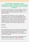 MTA Windows Operating System  Fundamentals Test 2 &lpar;Windows 10&rpar; Questions  and Answers &lpar;100&percnt; Correct Answers&rpar; Already  Graded A&plus; 