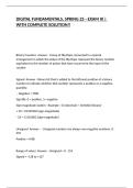 DIGITAL FUNDAMENTALS&comma; SPRING 25 - EXAM III &vert; WITH COMPLETE SOLUTION&excl;&excl;