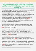 NES Special Education Exam 601 Questions  and Answers &lpar;100&percnt; Correct Answers&rpar; Already  Graded A&plus;