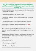 NES 601&colon; Special Education Exam Questions  and Answers &lpar;100&percnt; Correct Answers&rpar; Already  Graded A&plus;
