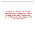 Test Bank For Principles of Pediatric Nursing Caring for Children 8th Edition by Kay Cowen&semi; Laura Wisely&semi; Robin Dawson&semi; Jane Ball&semi; Ruth Bindler&vert; 978-0136859840&vert; All Chapters 1-31&vert; LATEST &vert;2025