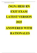 &lpar;NGN&rpar; HESI RN  EXIT EXAM  LATEST VERSION  2025  ANSWERED WITH  RATIONALES