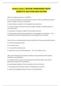 Finance Exam 1 REVIEW HOMEWORK&excl;&excl;&excl;WITH COMPLETE SOLUTION NEW EDITION 