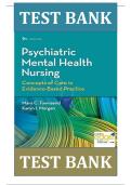 Test Bank for Psychiatric Mental Health Nursing&colon; Concepts of Care in Evidence-Based Practice 9th Edition by Mary C&period; Townsend &vert;ISBN&colon; 9780803660540&vert; Guide A&plus;