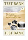 Test Bank for Bontrager's Textbook of Radiographic Positioning and Related Anatomy 10th Edition by John Lampignano &vert;ISBN&colon; 9780323653671&vert; Guide A&plus;