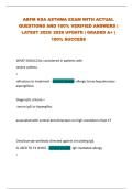 ABFM KSA ASTHMA EXAM WITH ACTUAL  QUESTIONS AND 100&percnt; VERIFIED ANSWERS &vert;  LATEST 2025&sol; 2026 UPDATE &vert; GRADED A&plus; &vert;  100&percnt; SUCCESS