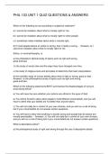 PHIL 103 UNIT 1 QUIZ QUESTIONS & ANSWERS