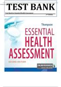 Test Bank for Essential Health Assessment Second Edition by Janice Thompson &vert;ISBN&colon; 9781719642323&vert; Guide A&plus;