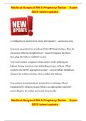 Medical-Surgical RN A Prophecy Relias Exam  2025 latest update