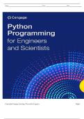 TEST BANK FOR Python Programming for Engineers and Scientists 1st Edition by Cengage ISBN&colon;978-8214002447 COMPLETE GUIDE ALL CHAPTERS COVERED 100&percnt; VERIFIED A&plus; GRADE ASSURED&excl;&excl;&excl;&excl;&excl;NEW LATEST UPDATE&excl;&excl;&excl;&excl;&excl;