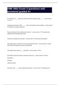VME 3001 Exam 3 questions well answered graded A&plus; 