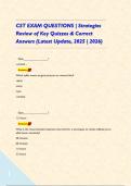 CST EXAM QUESTIONS &vert; Strategies Review of Key Quizzes & Correct Answers &lpar;Latest Update&comma; 2025 &vert; 2026&rpar;     