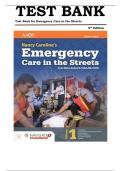 Test Bank for Nancy Caroline&rsquo;s Emergency Care in the Streets 8th Edition by Nancy L&period; Caroline &vert;ISBN&colon; 9781284104882&vert; Guide A&plus;