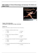 Test Bank for Clinical Kinesiology and Anatomy Seventh Edition by Lynn S&period; Lippert &vert;ISBN&colon; 9781719644525&vert; Guide A&plus;