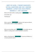 AMPP CIP LEVEL 1 THEORY EXAM WITH  ACTUAL QUESTIONS AND 100&percnt; VERIFIED  ANSWERS &vert; LATEST 2025&sol; 2026 UPDATE &vert;  GRADED A&plus; &vert; 100&percnt; SUCCESS