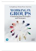TEST BANK FOR Working in Groups&colon; Communication Principles and Strategies 8th Edition by Isa N&period; Engleberg ISBN&colon; 9780138276034 COMPLETE GUIDE ALL CHAPTERS COVERED 100&percnt; VERIFIED A&plus; GRADE ASSURED&excl;&excl;&excl;&excl;&excl;NEW LATEST UPDATE&excl;&excl;&excl;&excl;